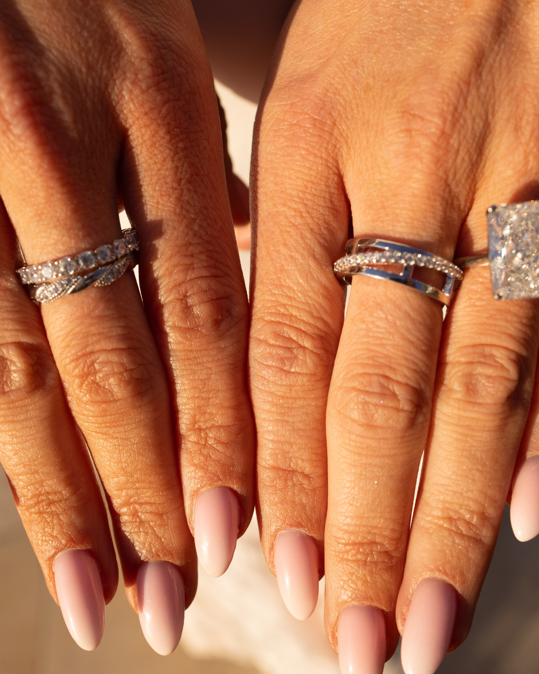 Crystal Halo Ring - Silver